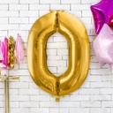 BALLON CHIFFRE « 0 » OR