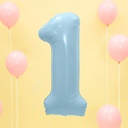 BALLON CHIFFRE « 1 » BLEU CIEL
