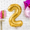 BALLON CHIFFRE « 2 » OR