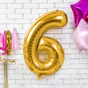 BALLON CHIFFRE « 6 » OR
