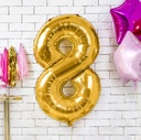 BALLON CHIFFRE « 8 » OR