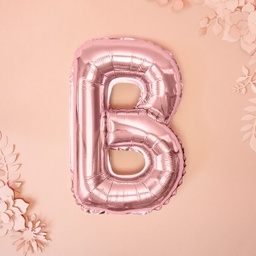 BALLON LETTRE "B" OR ROSE