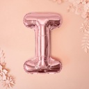 BALLON LETTRE "I" OR ROSE