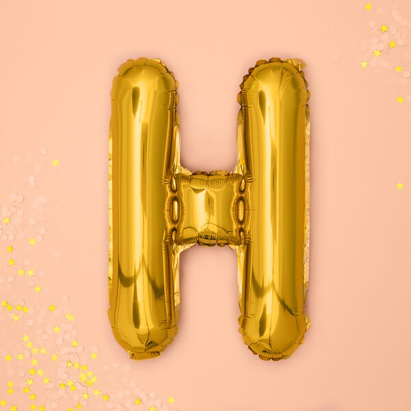 BALLON LETTRE « H » OR