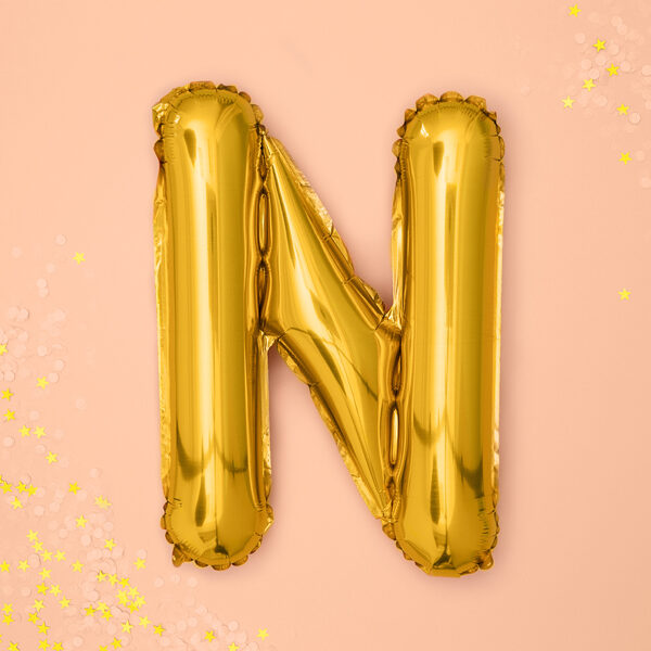 BALLON LETTRE « N » OR