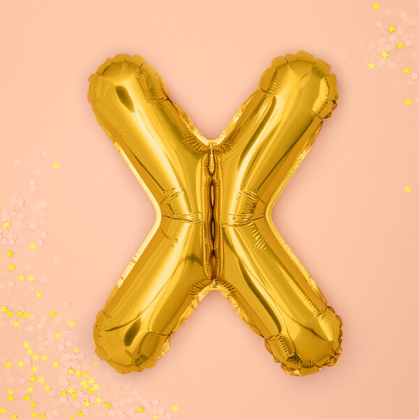 BALLON LETTRE « X » OR