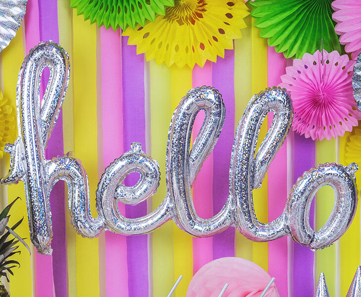 BALLON « HELLO » IRISÉ
