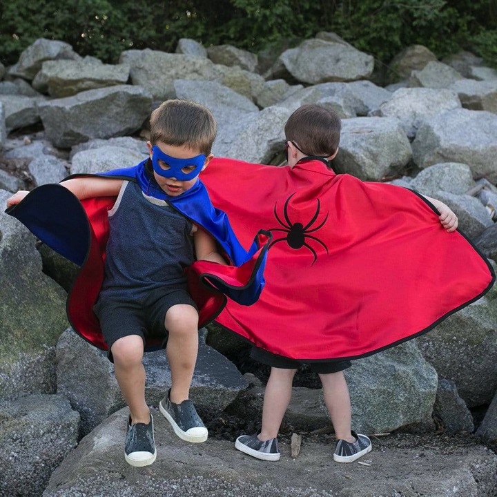 CAPE AVENTURE RÉVERSIBLE AVEC MASQUE 4-6ANS