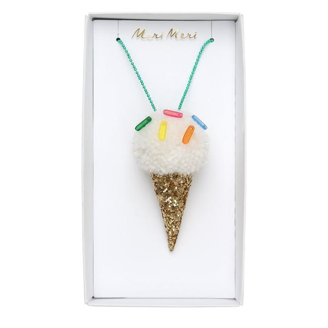 COLLIER CORNET DE GLACE POMPOM