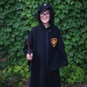 ENSEMBLE CAPE & LUNETTES DE MAGICIEN HARRY POTTER  5-7ANS