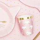 GOBELETS CHAT ROSE PASTEL