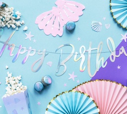 GUIRLANDE "HAPPY BIRTHDAY" IRISÉ