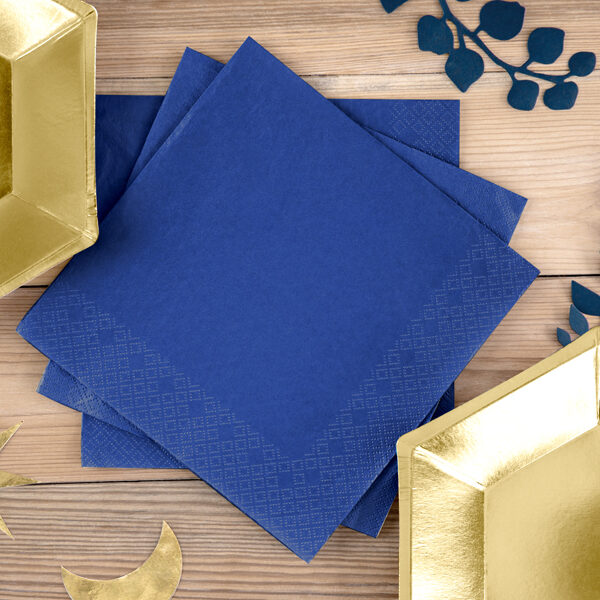 SERVIETTES BLEU MARINE