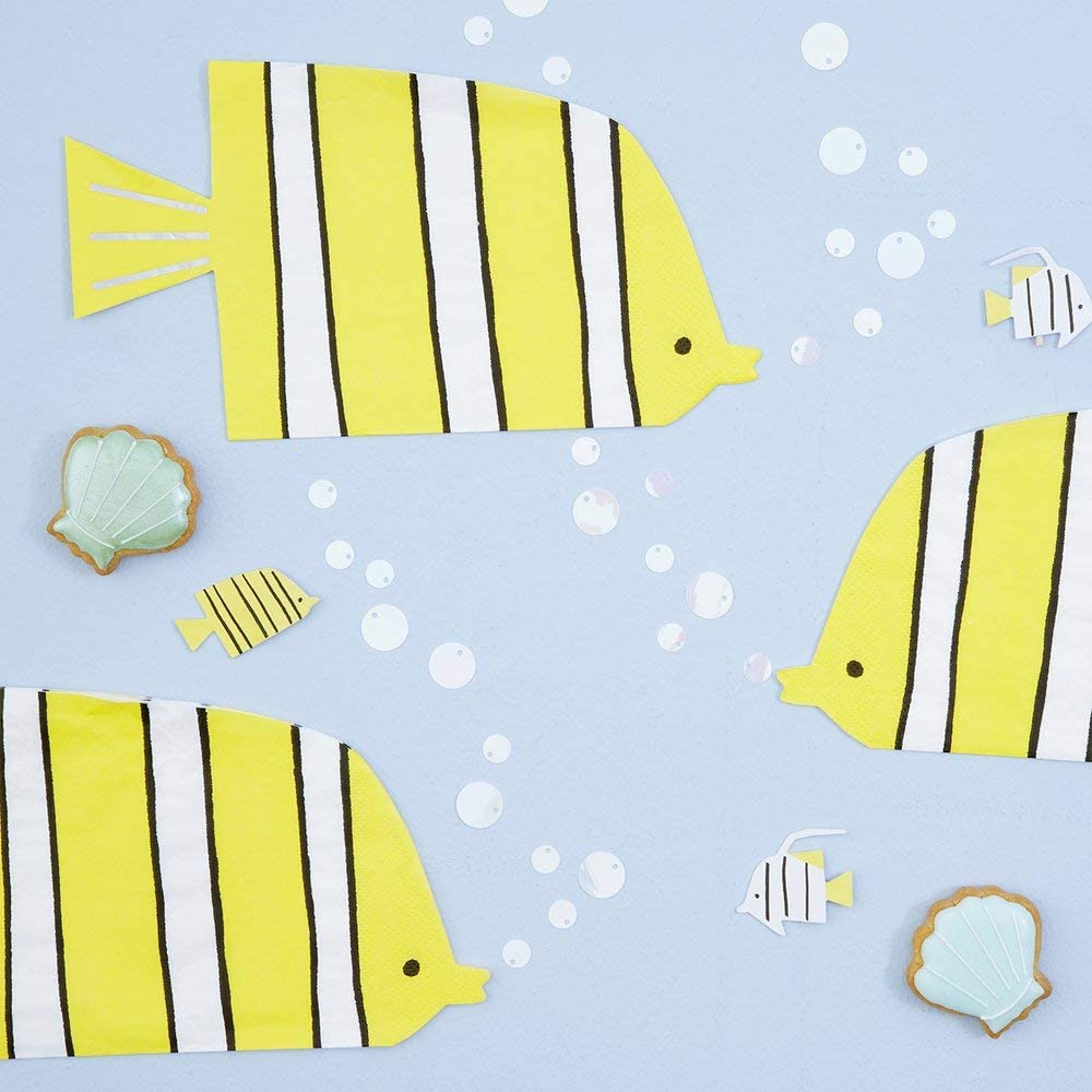 SERVIETTES POISSON SOUS L'EAU