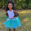 TUTU SUPER DUPER AVEC MASK & CAPE TURQUOIS 4-6ANS