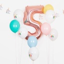 5 BALLONS MINI LICORNE