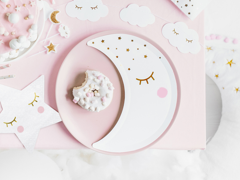 ASSIETTES BLANCHES LITTLE STAR MOON