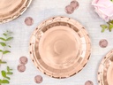 ASSIETTES RONDES OR ROSE