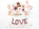 BALLON LETTRE « O » OR ROSE