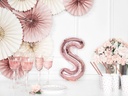 BALLON LETTRE « S » OR ROSE