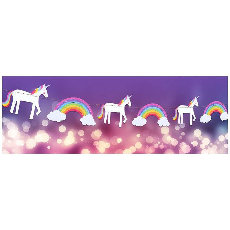 GUIRLANDES - FÊTE - LICORNE AVEC ARC-EN-CIEL