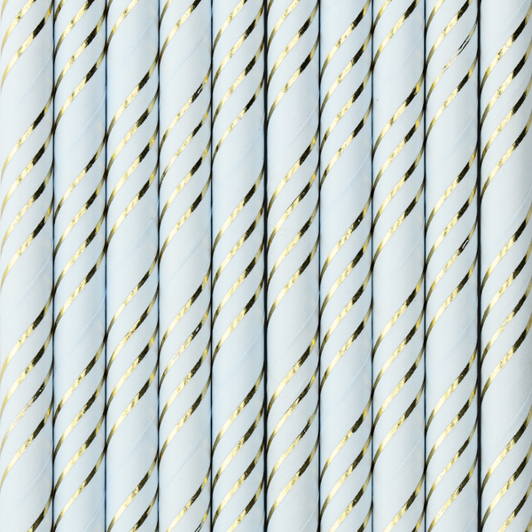 PAILLES BLEU PASTEL OR