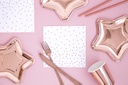 ASSIETTES ETOILE OR ROSE 18cm
