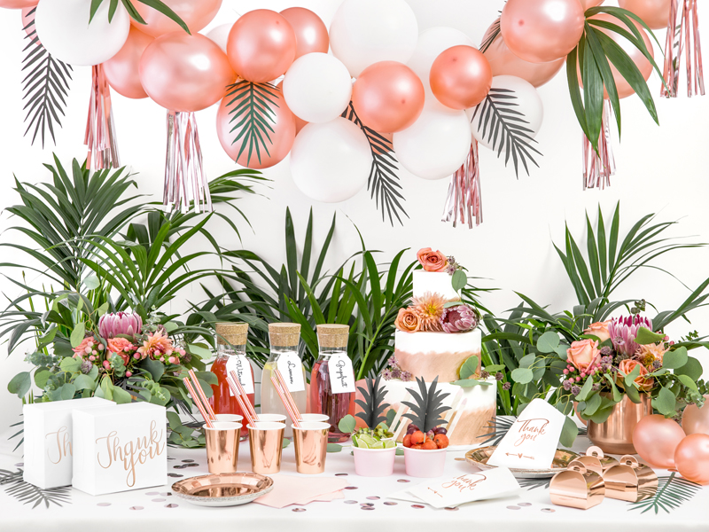ASSIETTES RONDES OR ROSE