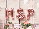 BALLON LETTRE « P » OR ROSE
