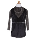 ENSEMBLE CHEVALIER ARGENTÉ AVEC TUNIQUE, CAPE ET COURONNE 5-6ANS