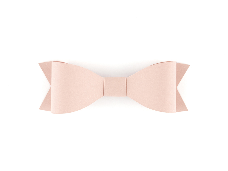 NOEUD DECO ROSE EN PAPIER MOYEN