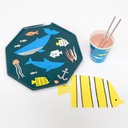 SERVIETTES POISSON SOUS L'EAU