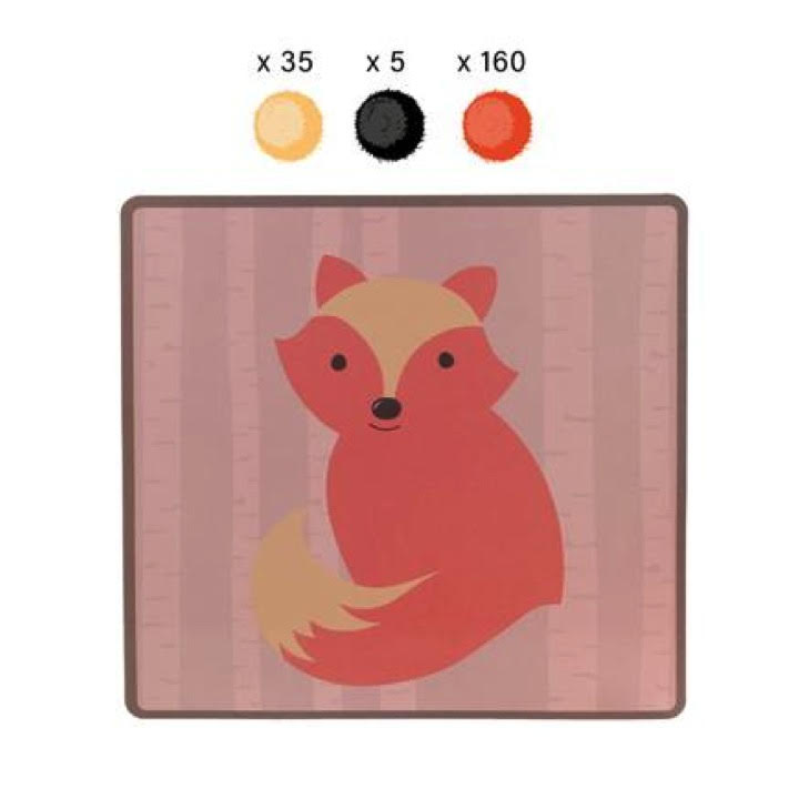 JEU CREATIF RENARD POMPONS A COLLER