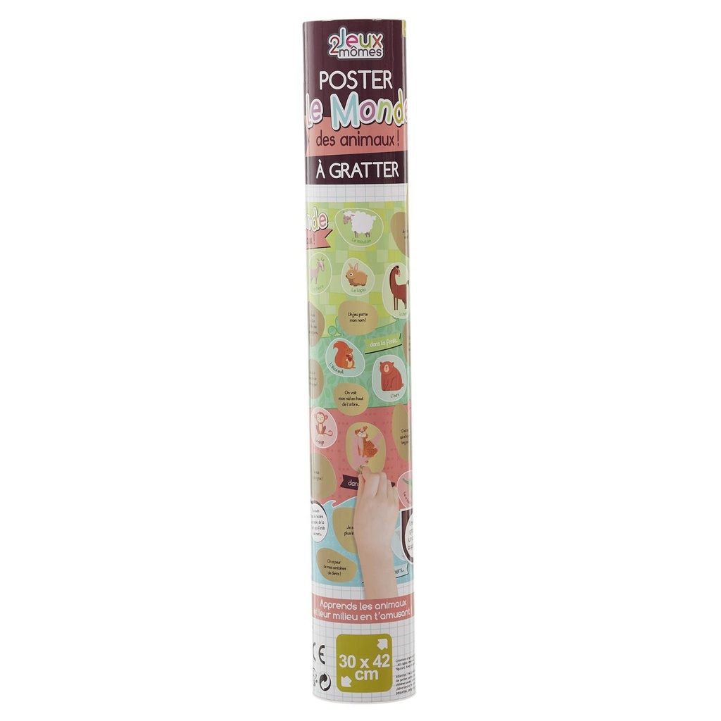 POSTER A GRATTER  "DECOUVRES LES FRUITS & LEGUMES"