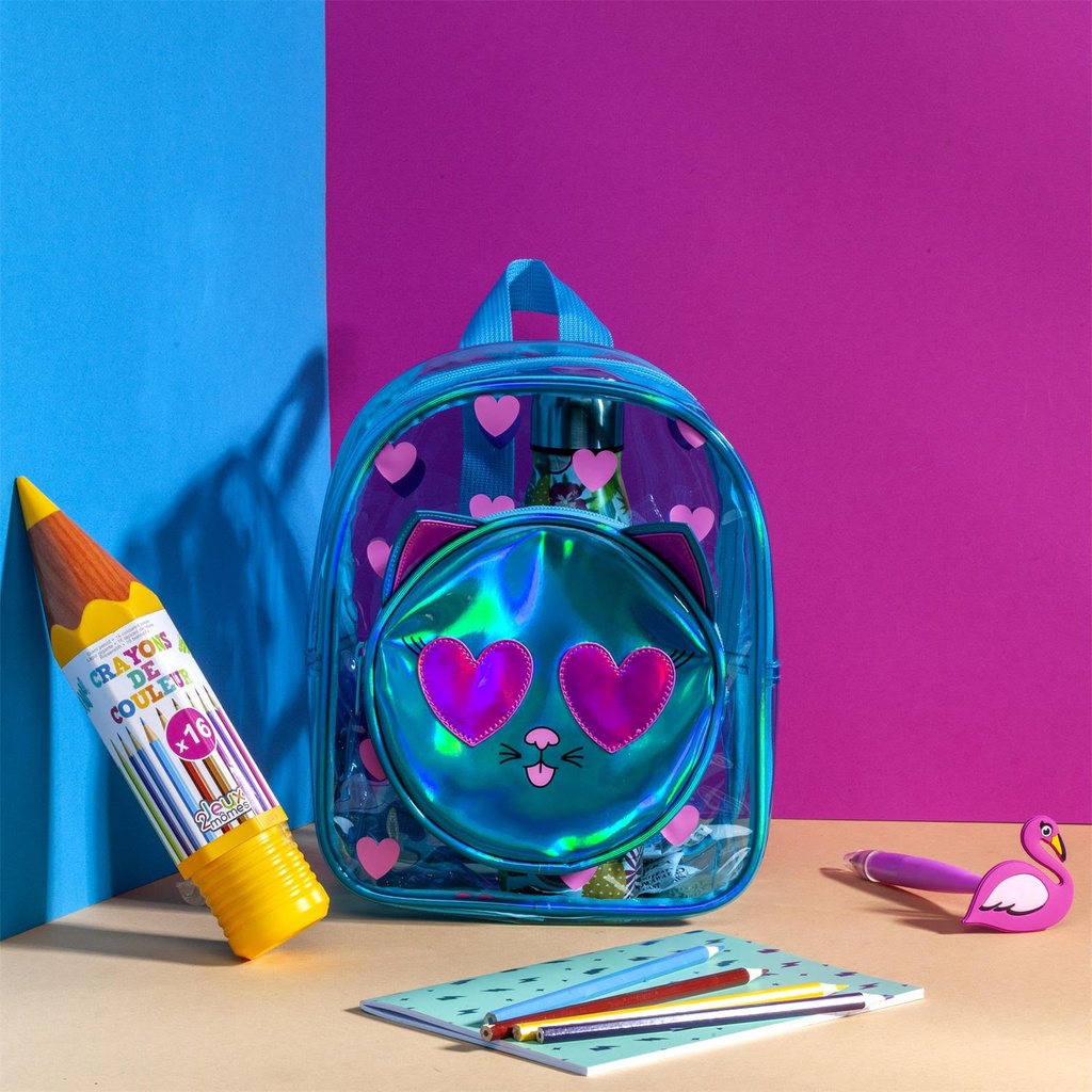SAC A DOS CHAT HOLOGRAPHIE ENFANT