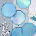 ASSIETTES BLEU HOLOGRAPHIQUE
