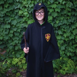 ENSEMBLE CAPE & LUNETTES DE MAGICIEN HARRY POTTER  5-7ANS