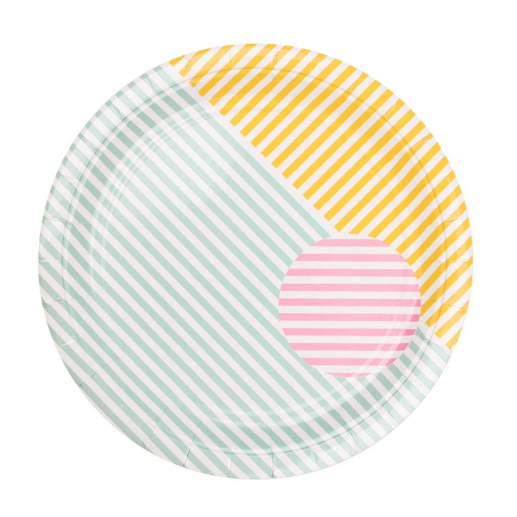 ASSIETTES RAYURES PASTELS