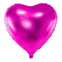 BALLON ALUMINIUM COEUR FUSCHIA 45CM