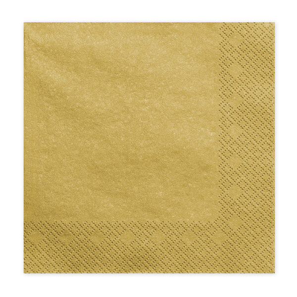 SERVIETTES OR MÉTALLIQUES