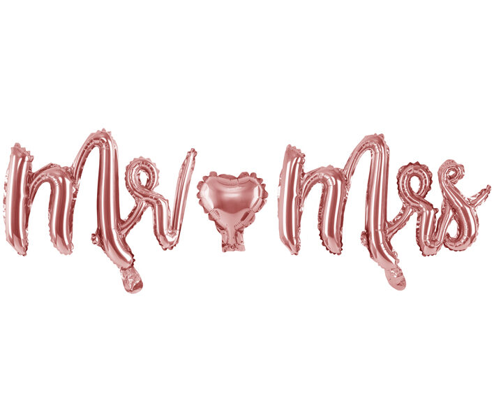BALLON « MR &amp; MRS » OR ROSE