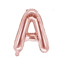 BALLON LETTRE "A" OR ROSE 35cm