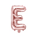 BALLON LETTRE "E" OR ROSE 35cm