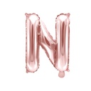 BALLON LETTRE « N » OR ROSE 35cm