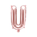 BALLON LETTRE « U » OR ROSE 35cm