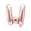 BALLON LETTRE « W » OR ROSE 35cm