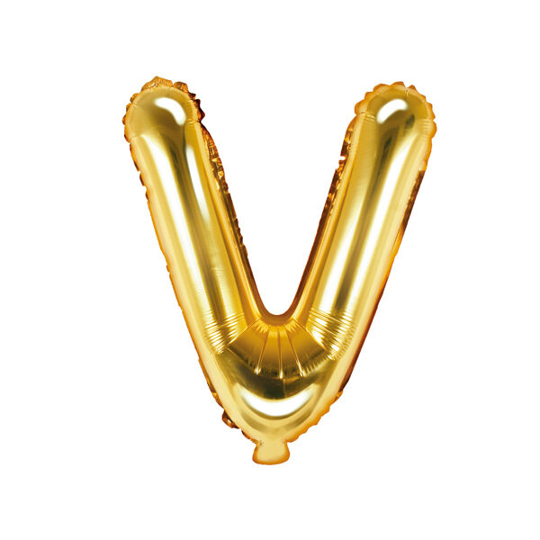 BALLON LETTRE « V » OR 35cm
