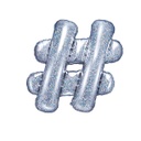 BALLON HASHTAG IRISÉ