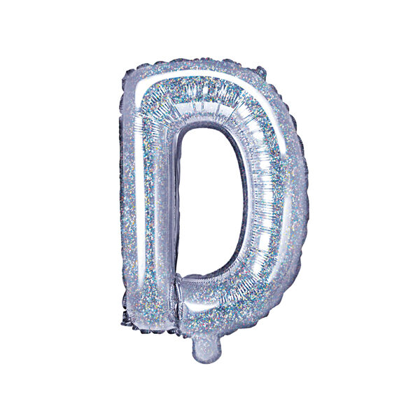 BALLON LETTRE « D » IRISÉ 35cm