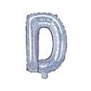 BALLON LETTRE « D » IRISÉ 35cm